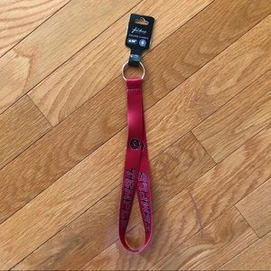 Temple University-branded lanyard/keychain